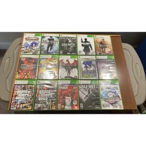 Xbox 360 Video Game Lot Bundle of 34 Microsoft Sports Fantasy Action CIB